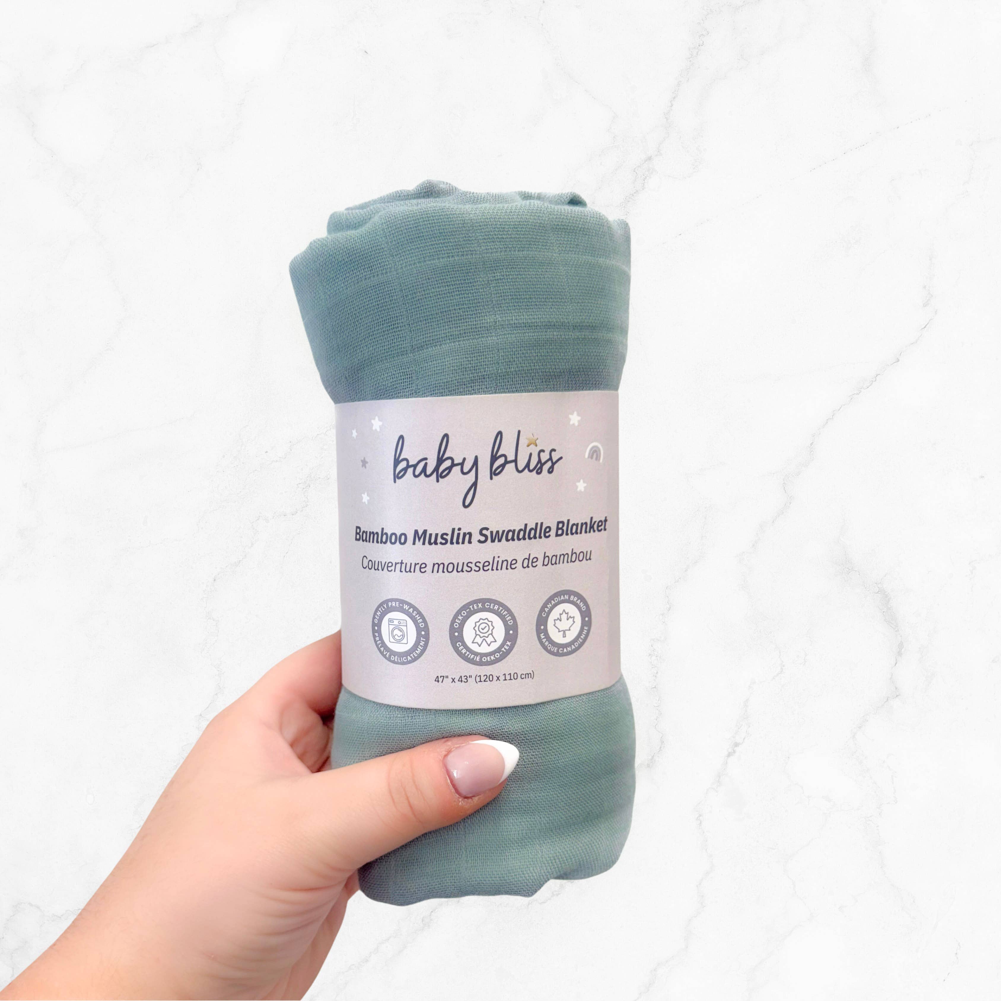 Bamboo Muslin Swaddle - Slate Blue