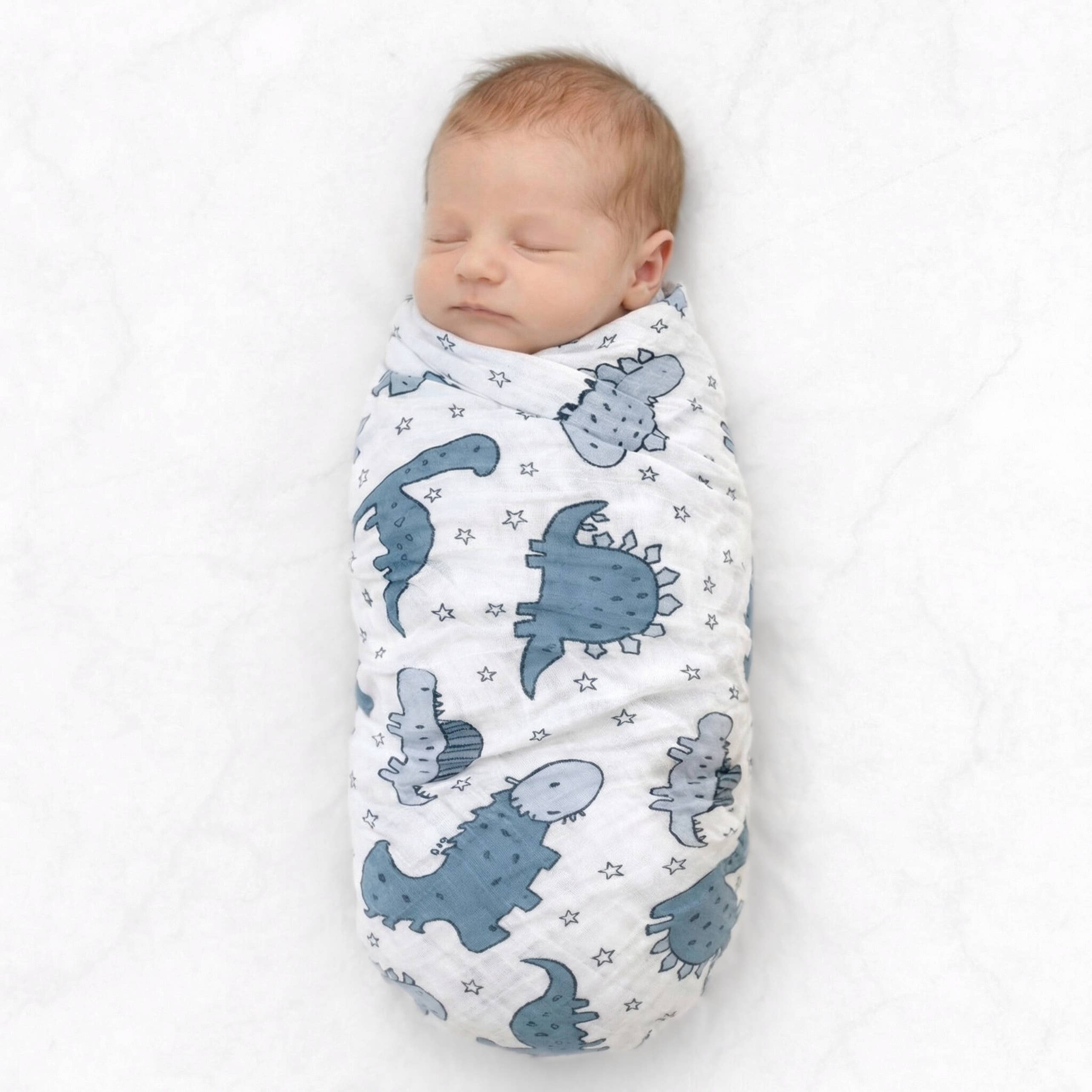 Bamboo Muslin Swaddle - Dino Dreams