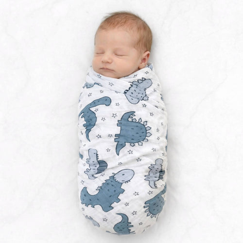 Bamboo Muslin Swaddle - Dino Dreams