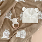 Bear Gift Set - Blanket + Hat + Rattle