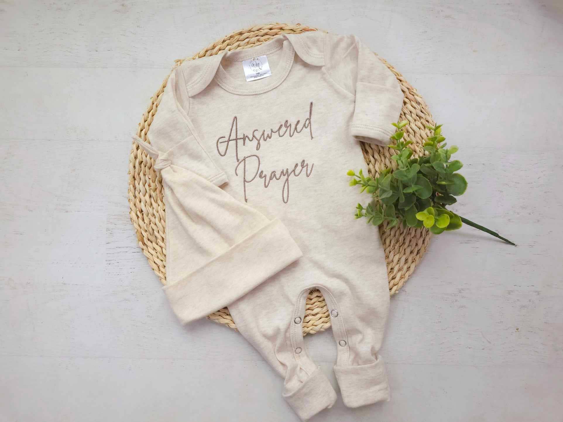 Answered Prayer - Oatmeal Romper
