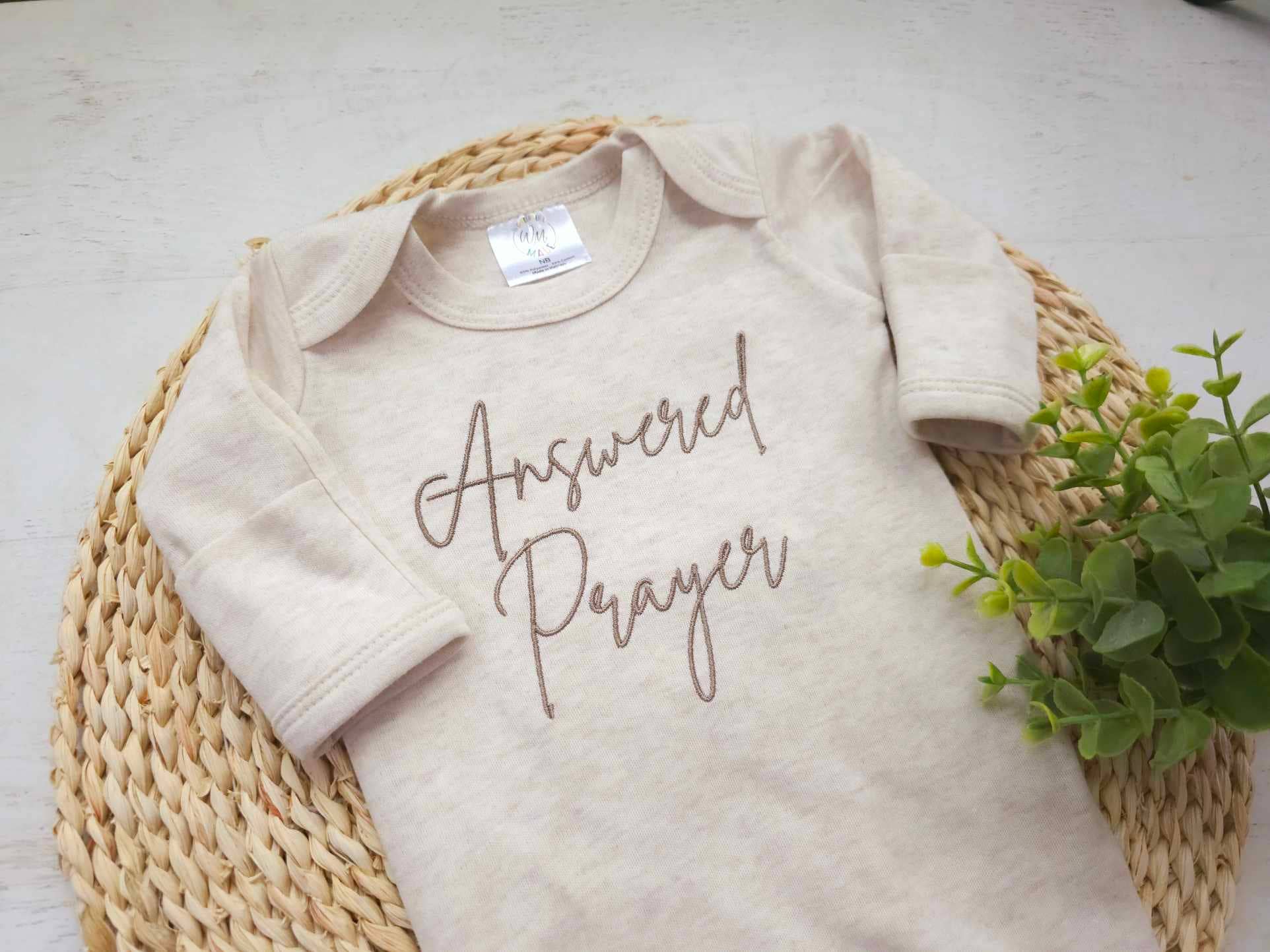 Answered Prayer - Oatmeal Romper