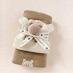 Bear Gift Set - Blanket + Hat + Rattle