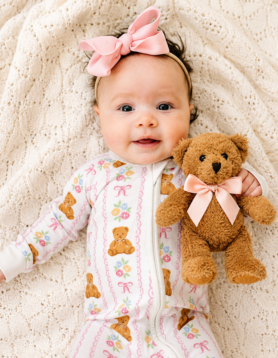 Bamboo Zip Romper | Honey Bear