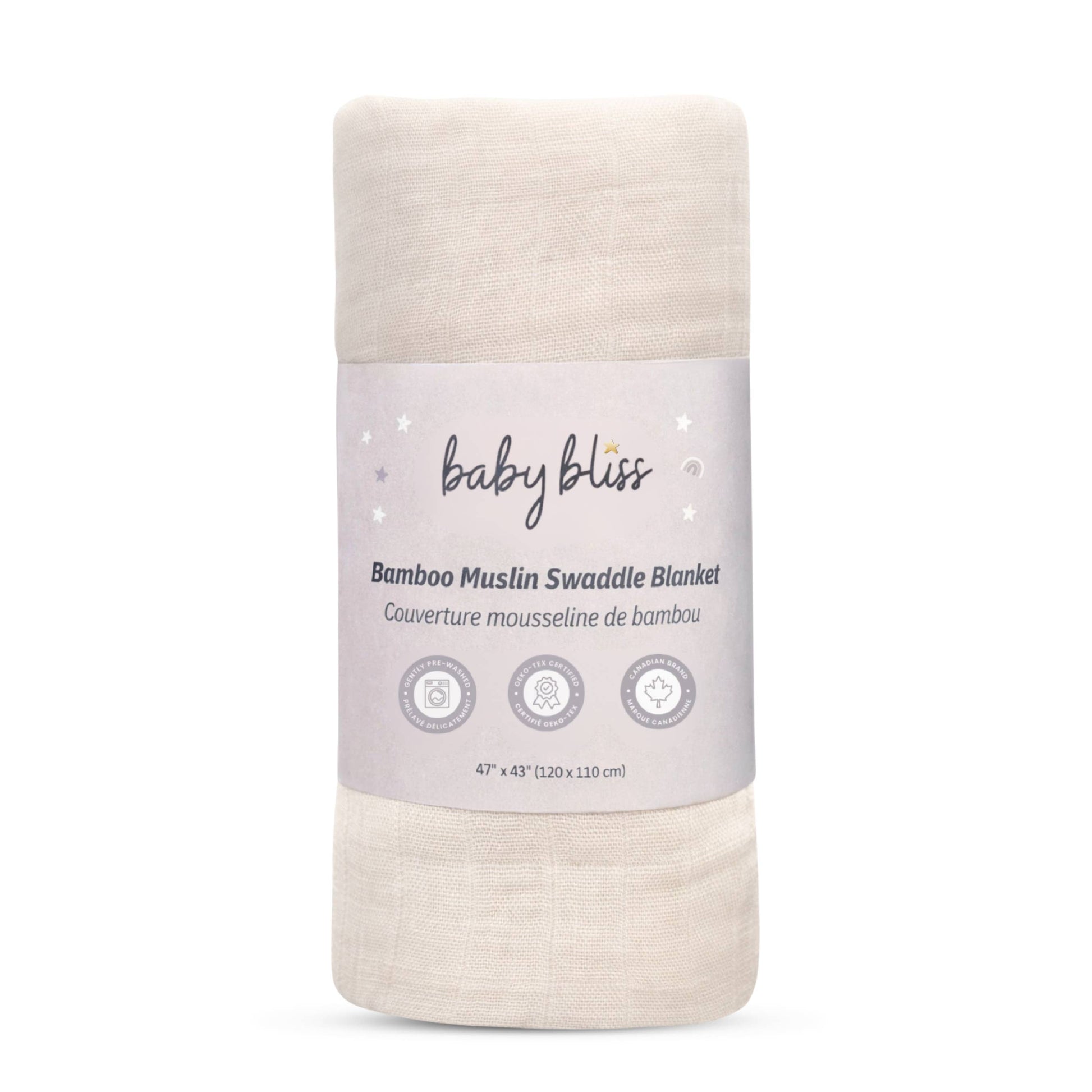Bamboo Muslin Swaddle - Sand