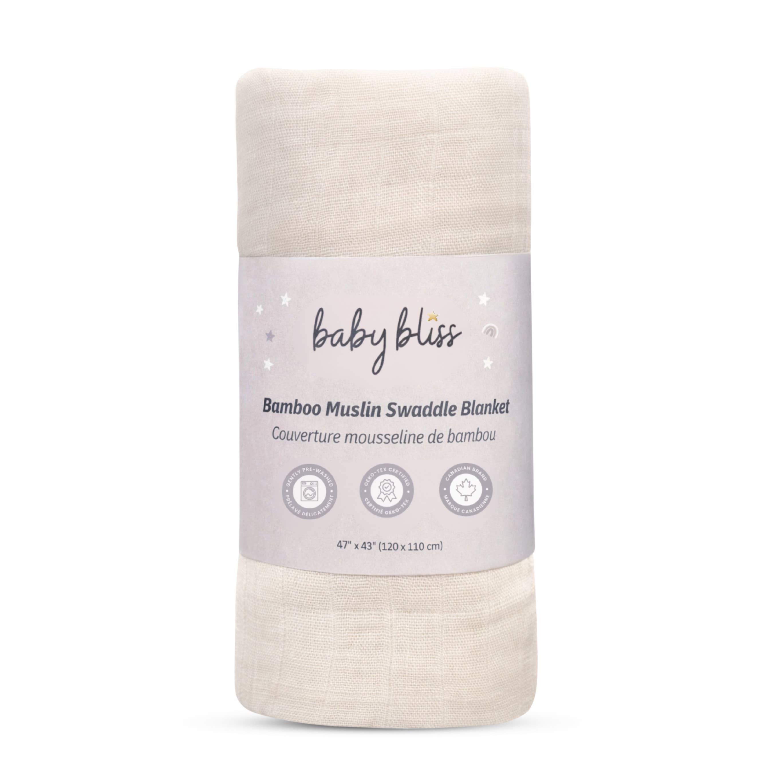 Bamboo Muslin Swaddle - Sand
