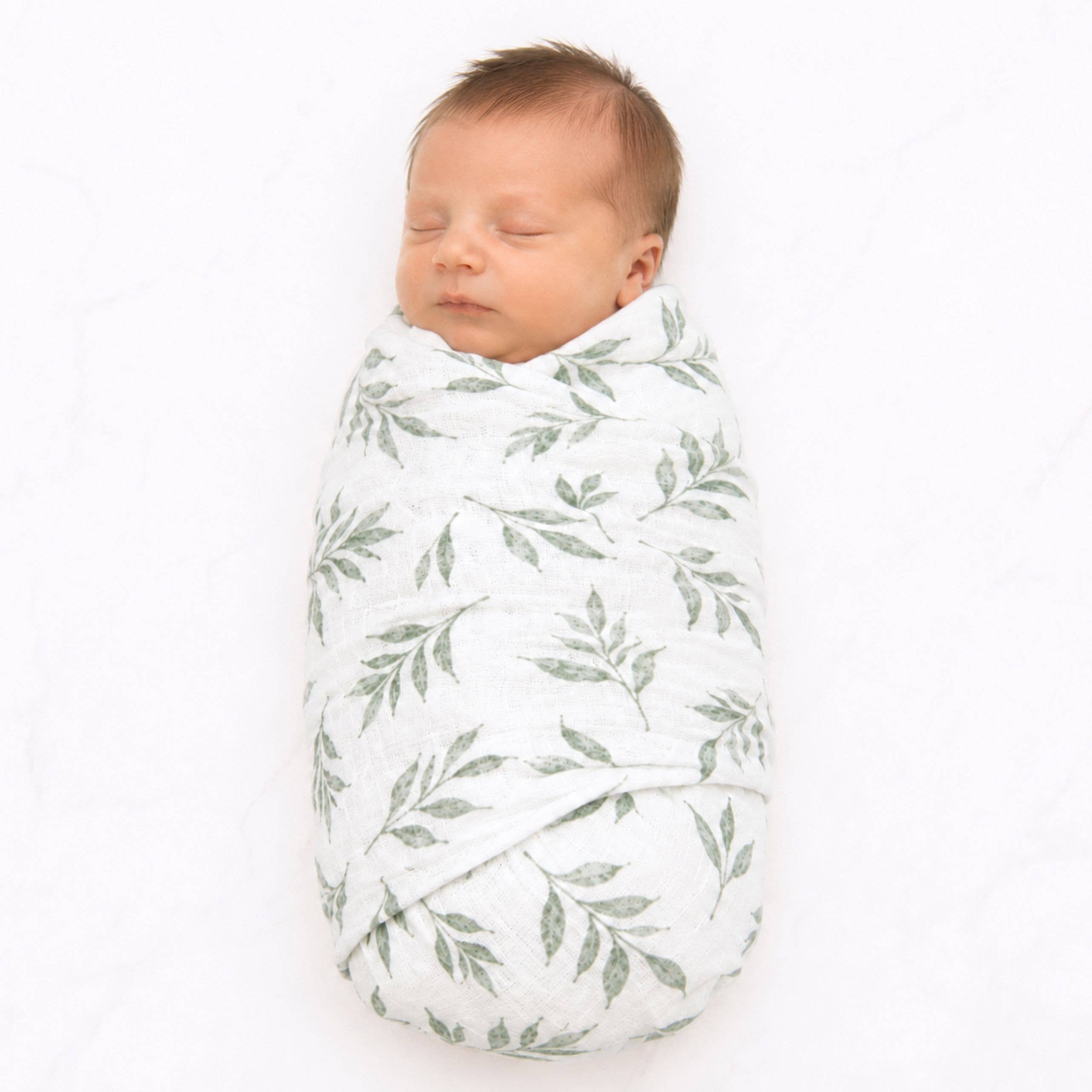 Muslin Swaddle - Willow Leaves