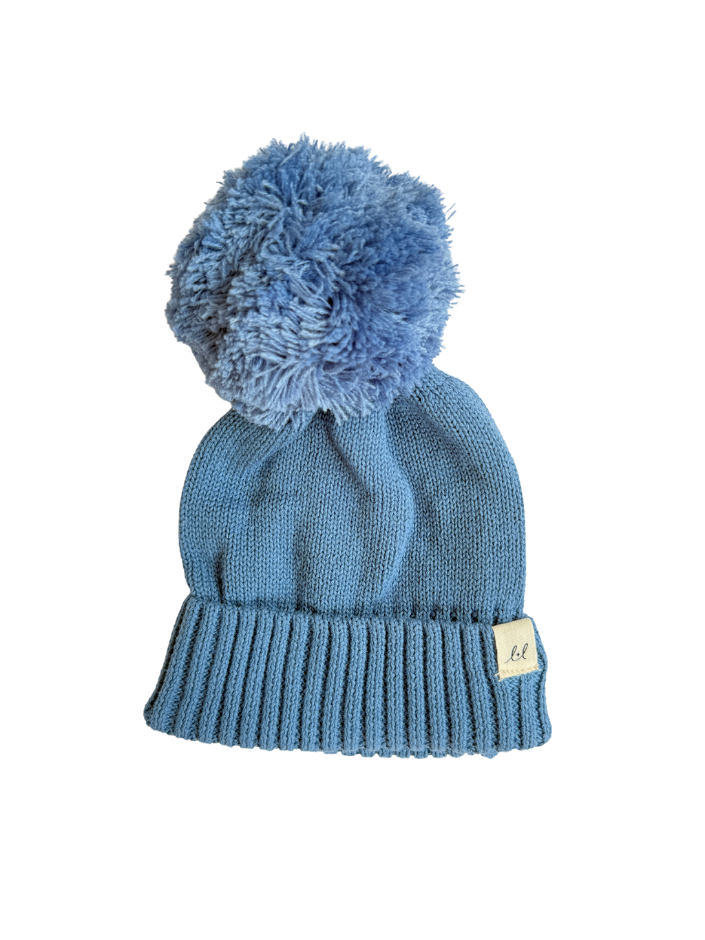 Pom Beanie - Denim Blue