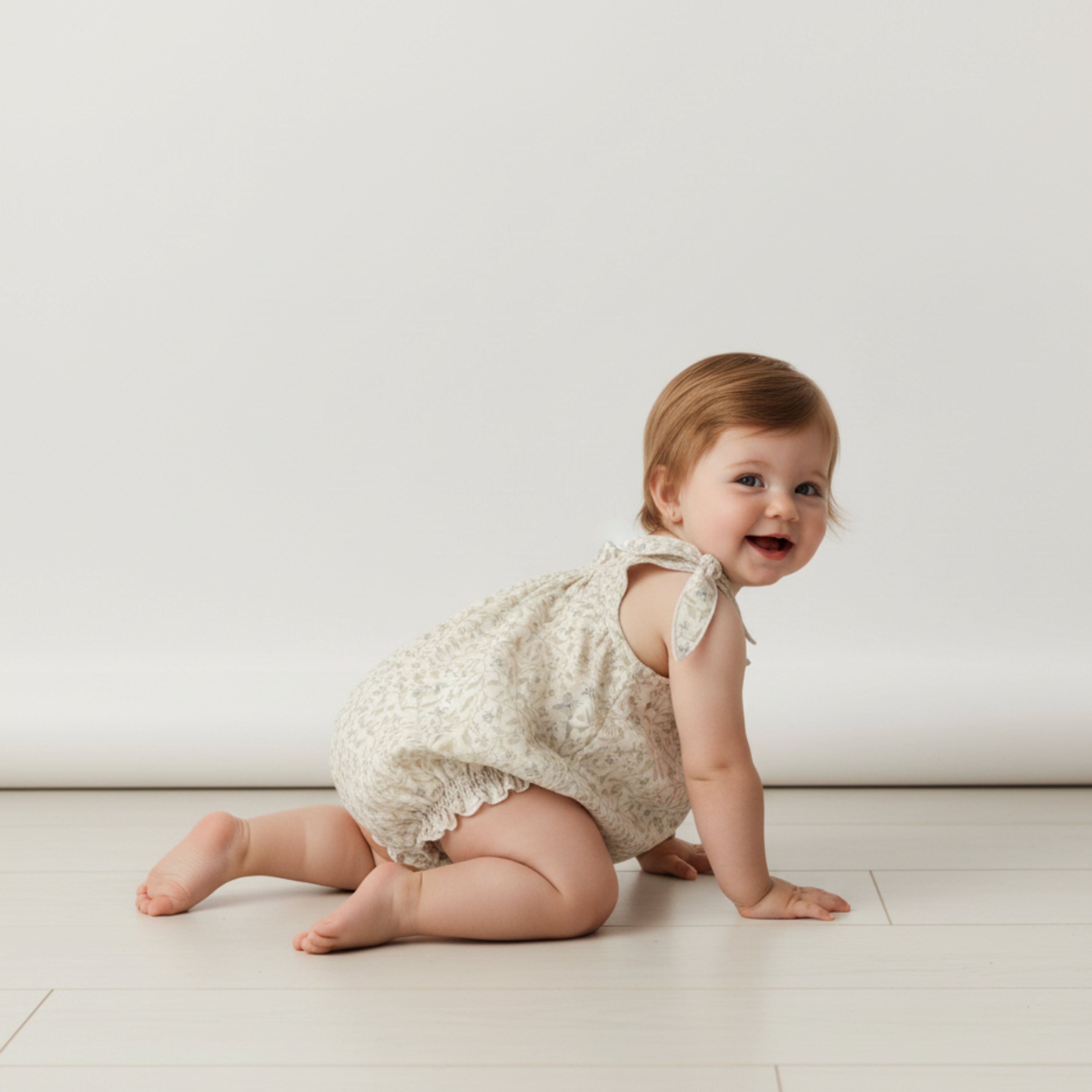 Tie Shoulder Bubble Romper - Bluebelle