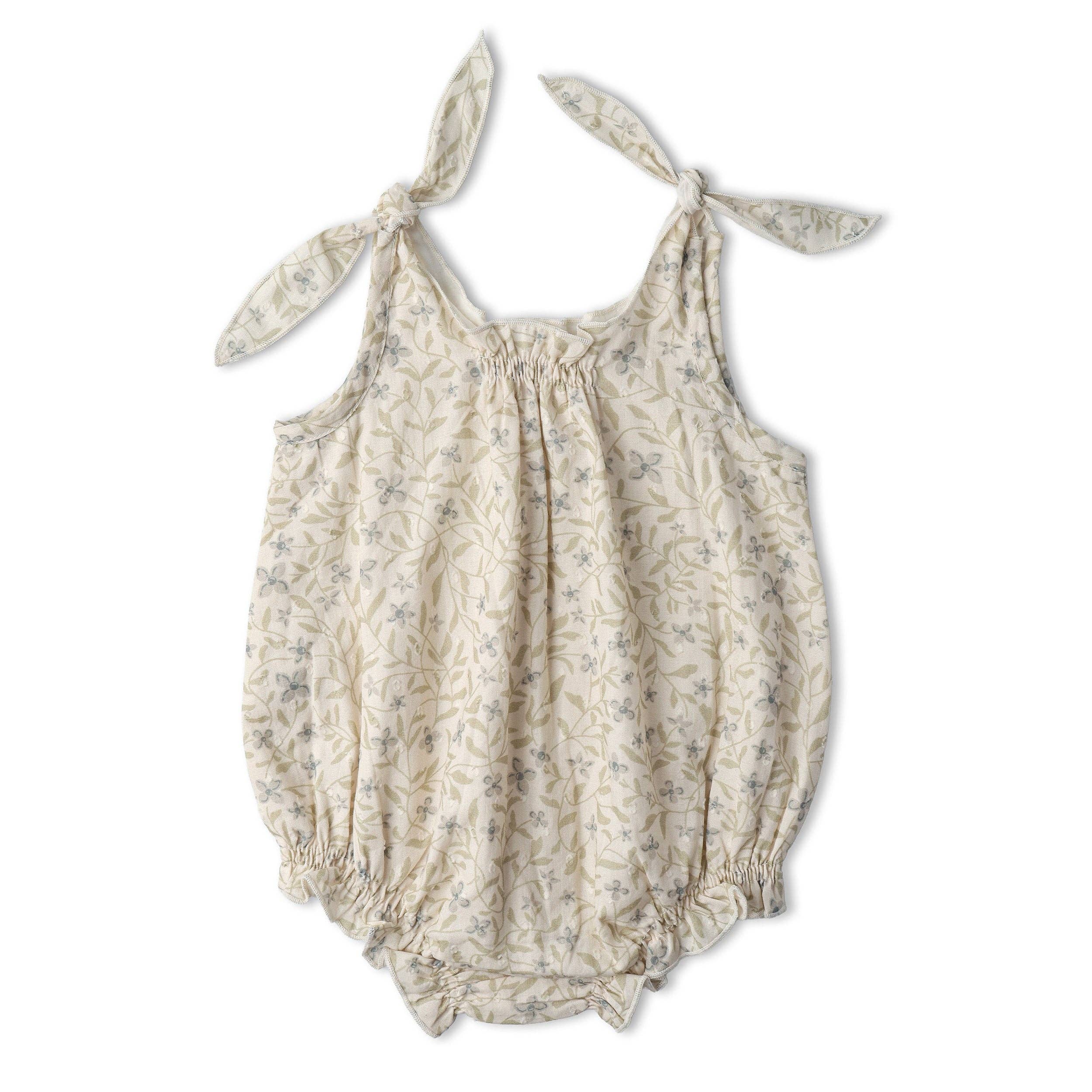 Tie Shoulder Bubble Romper - Bluebelle