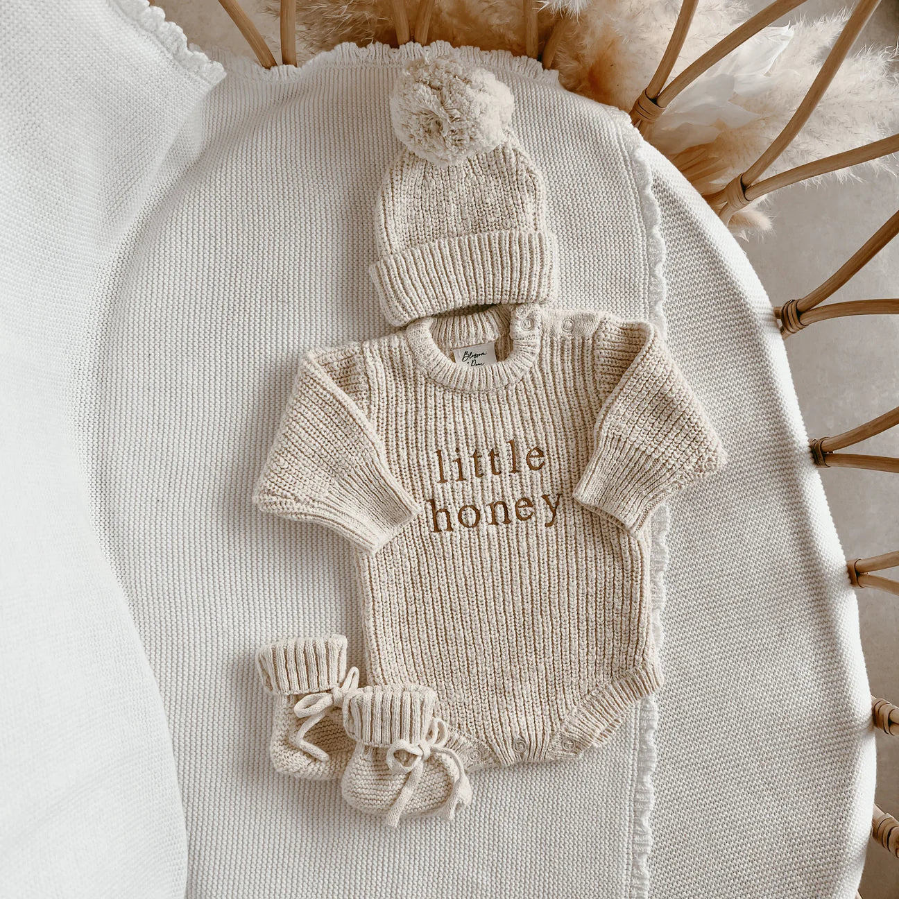 'Little Honey' Knit Romper Bundle