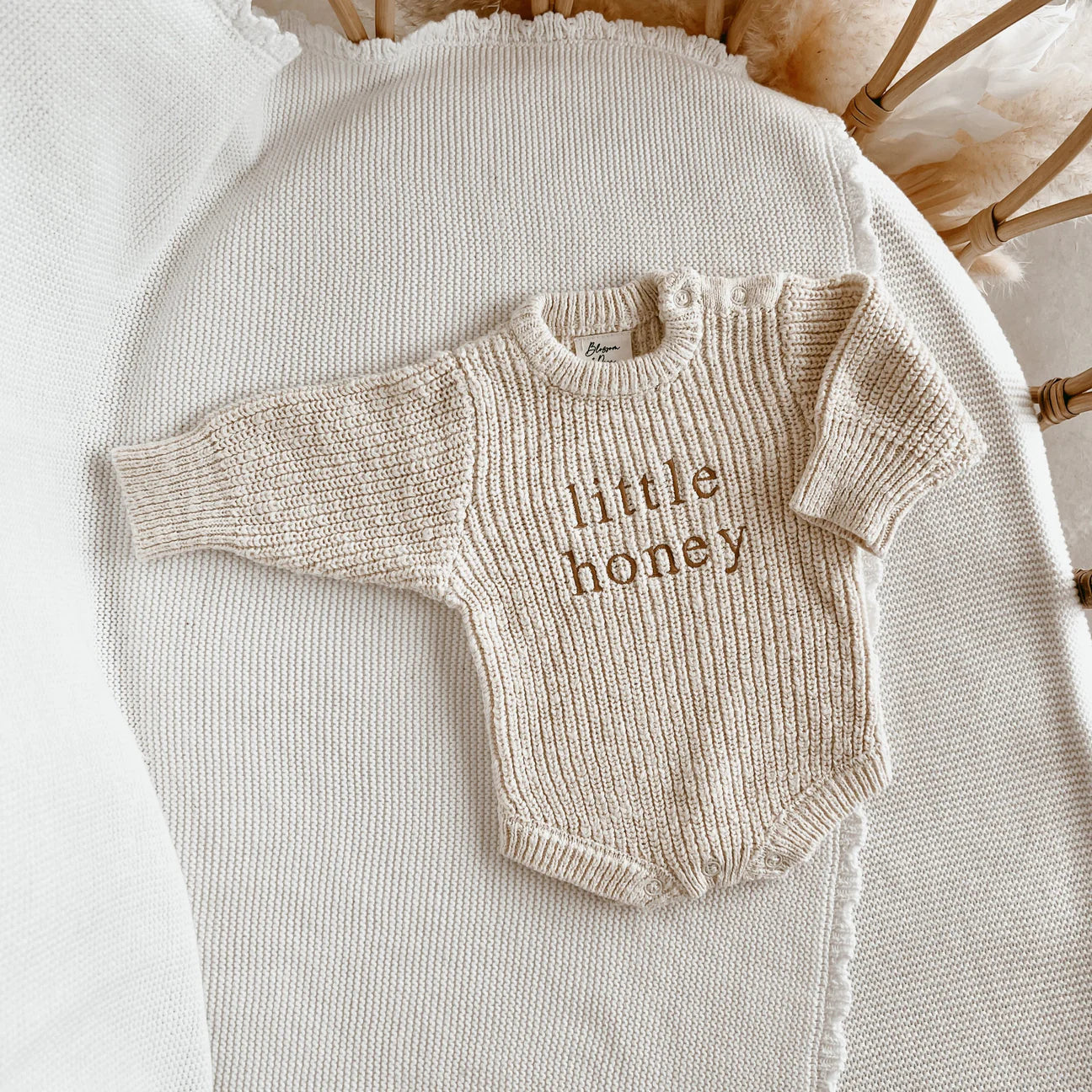 'Little Honey' Knit Romper Bundle