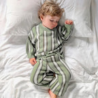 Olive Stripe Knit Set