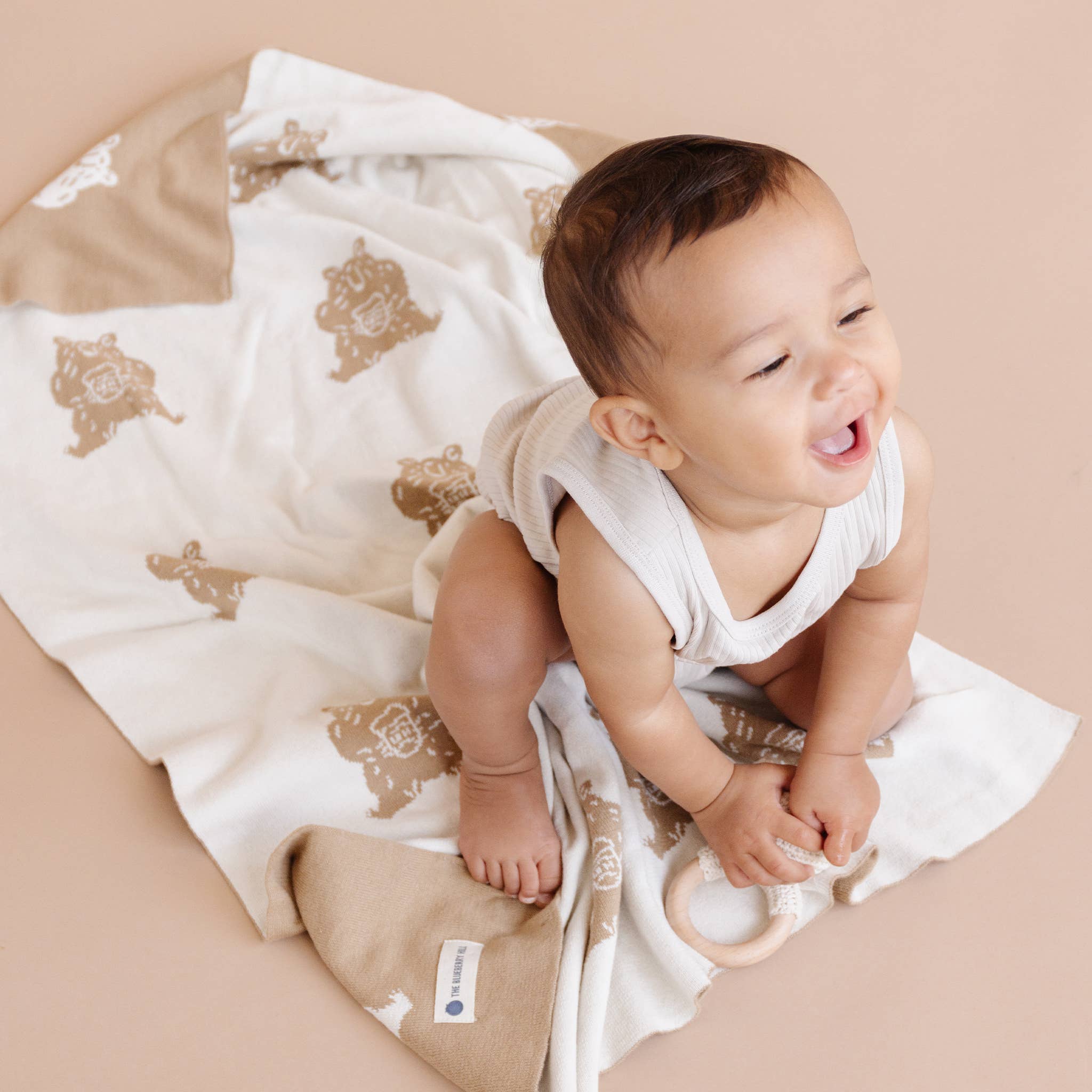 Bear Gift Set - Blanket + Hat + Rattle