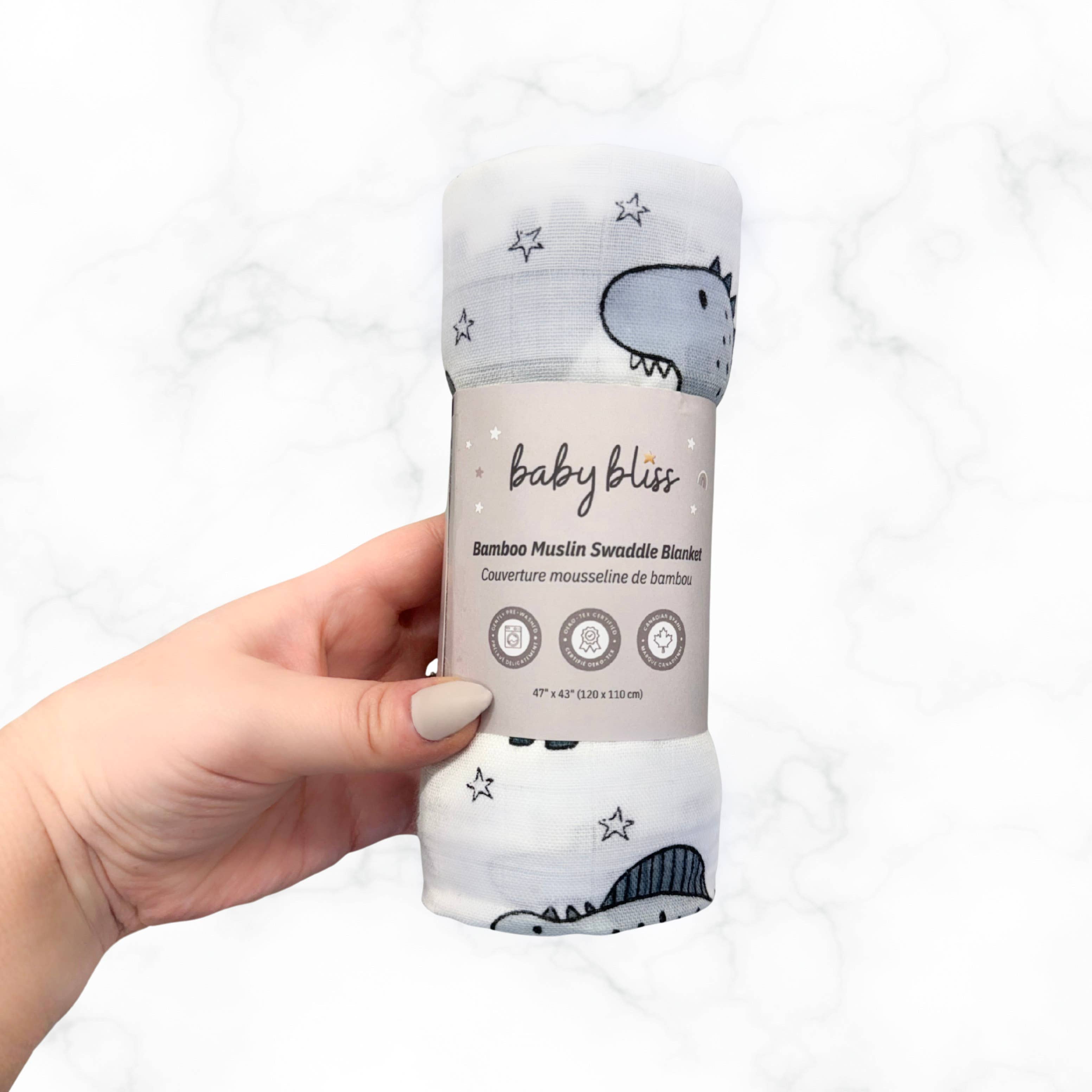 Bamboo Muslin Swaddle - Dino Dreams