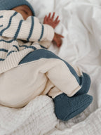 Sock Booties - Denim Blue