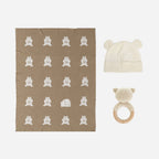 Bear Gift Set - Blanket + Hat + Rattle