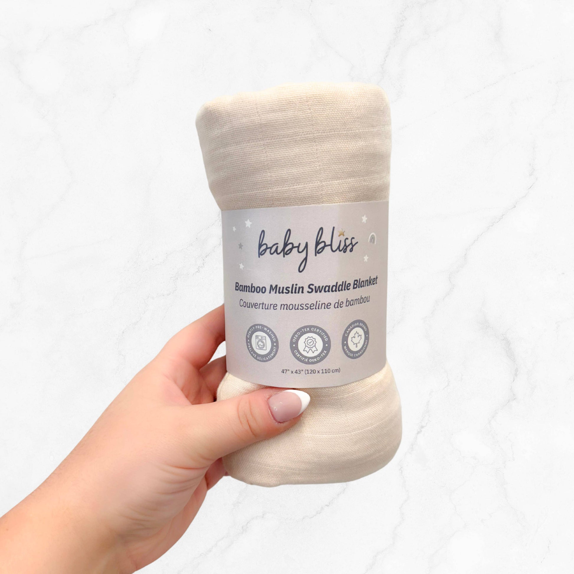 Bamboo Muslin Swaddle - Sand
