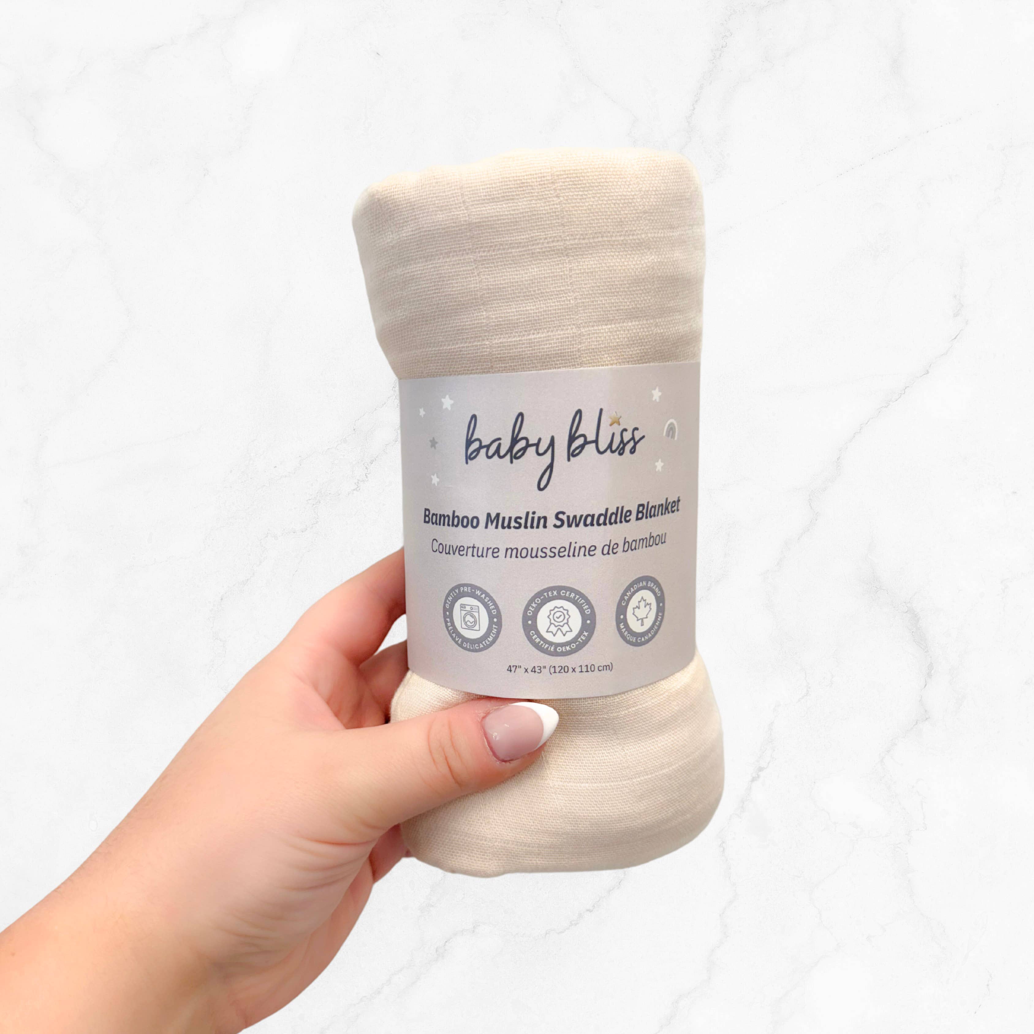 Bamboo Muslin Swaddle - Sand