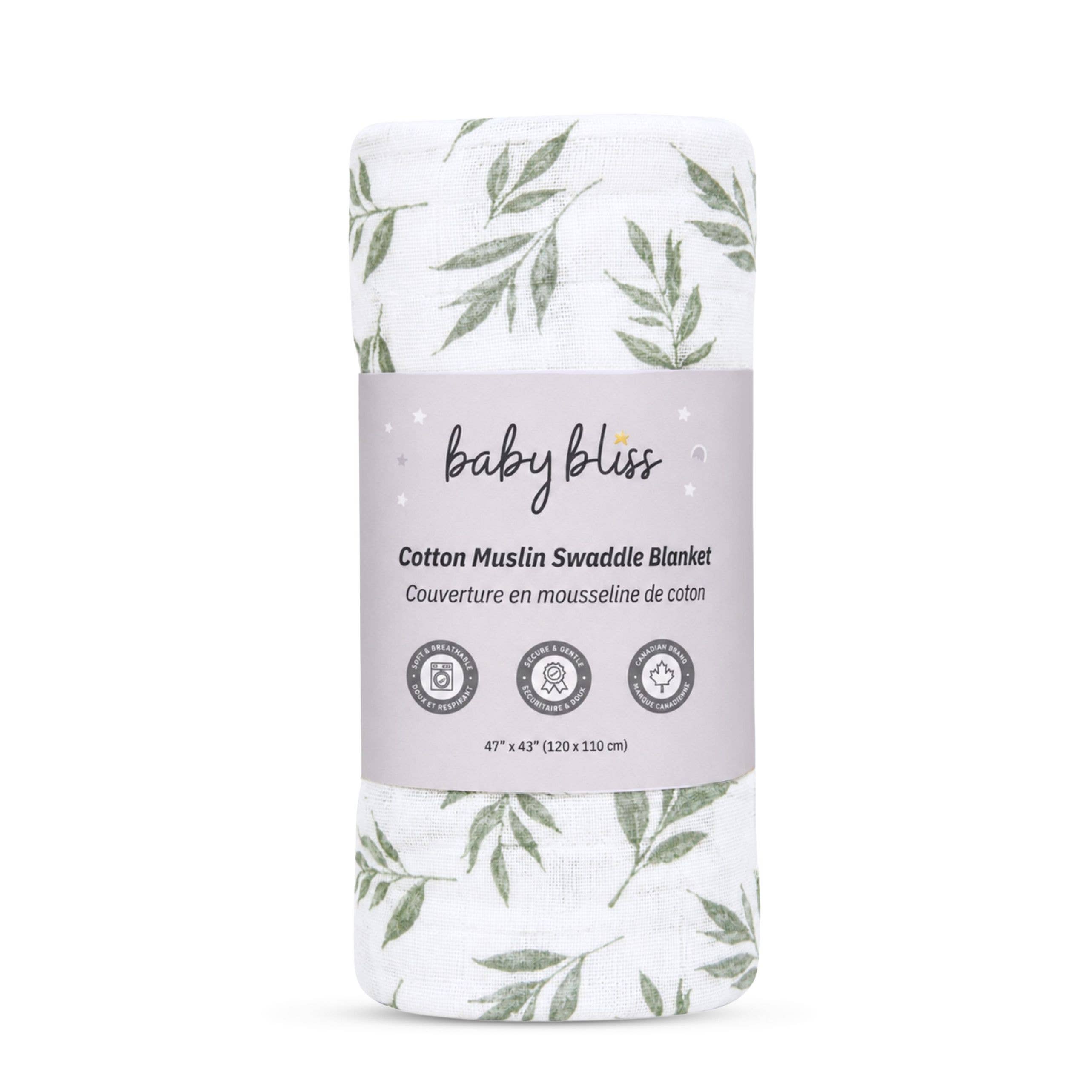 Muslin Swaddle - Willow Leaves