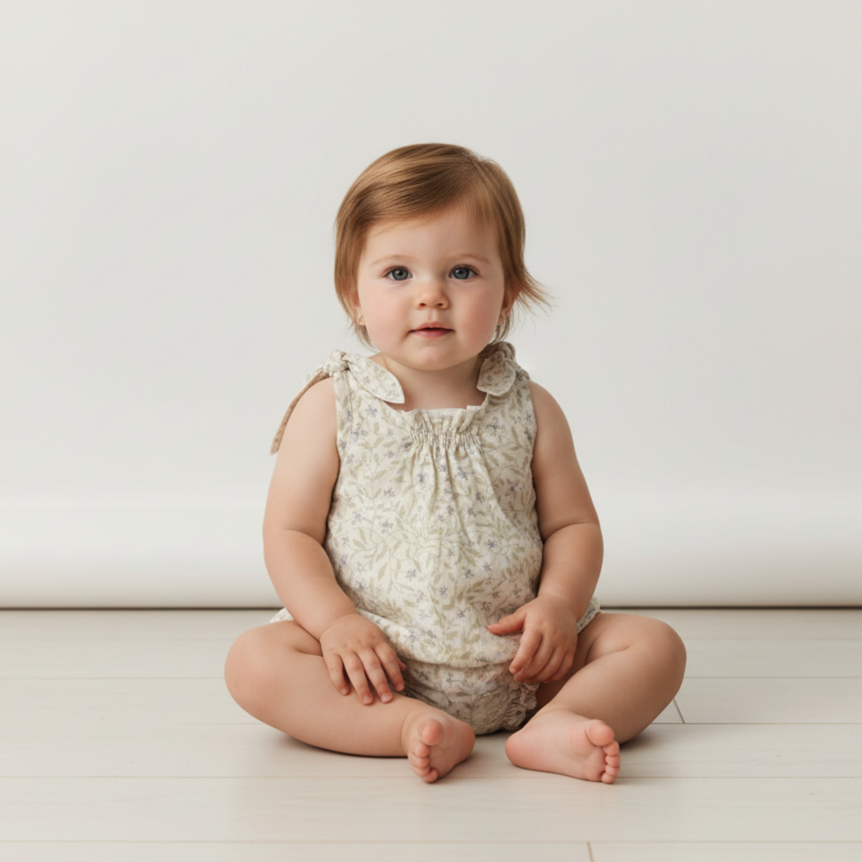 Tie Shoulder Bubble Romper - Bluebelle
