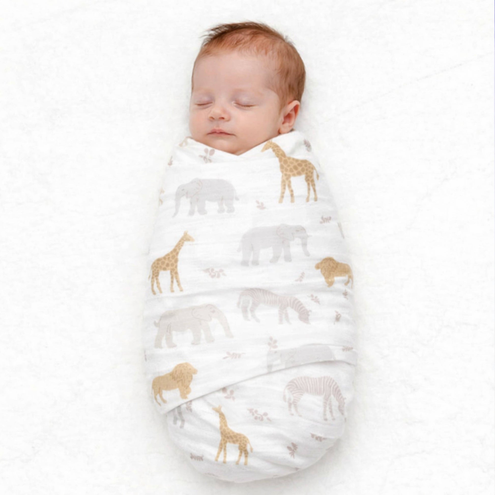 Bamboo Muslin Swaddle - Safari Snuggles